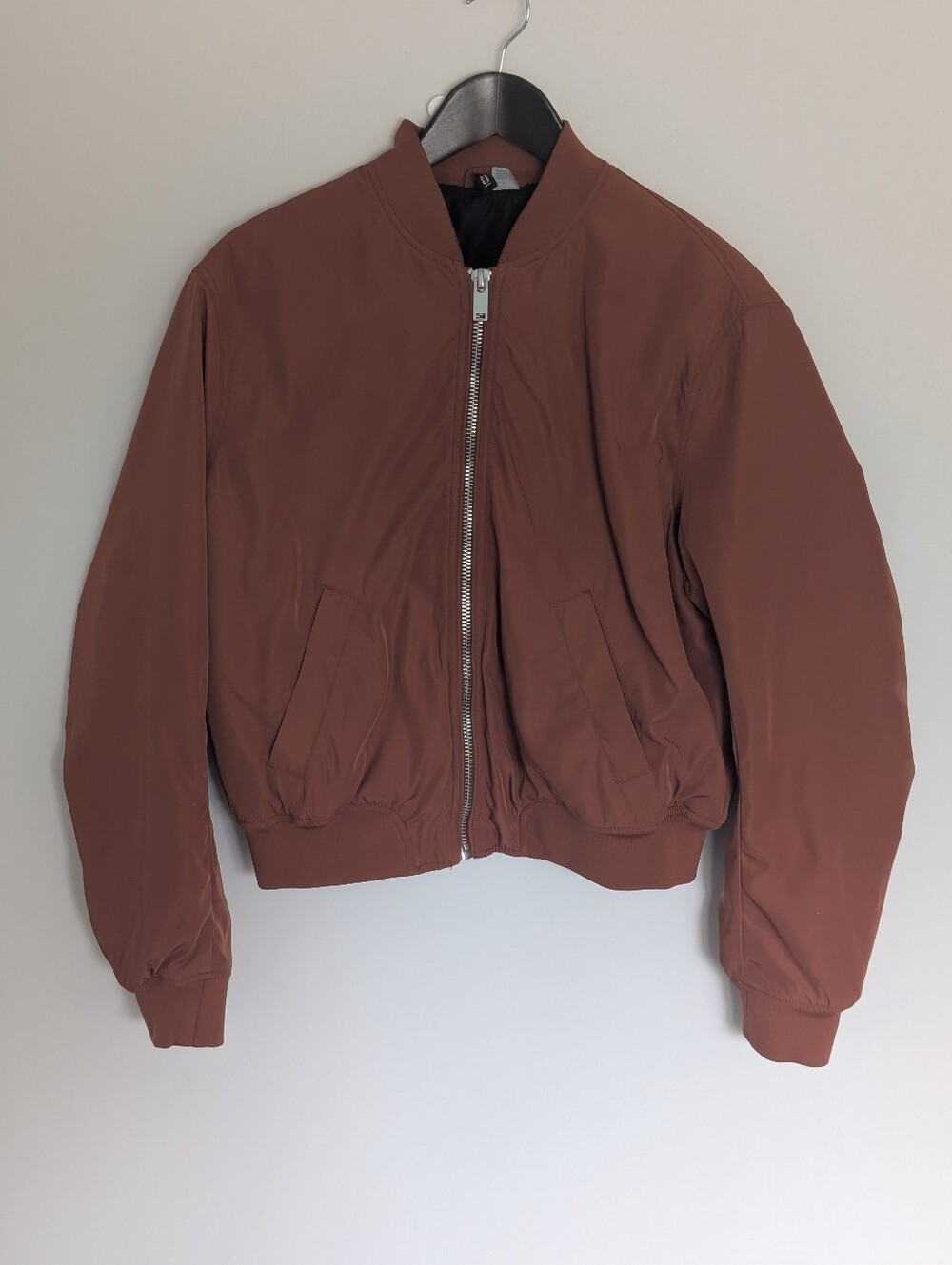 H&M Divided Rust Brown Padded Bomber Jacket - Women's Medium